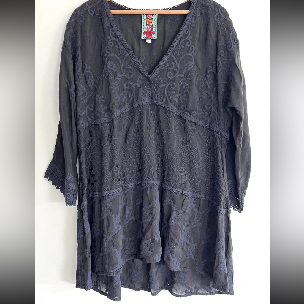 Johnny Was Black Lace Dress